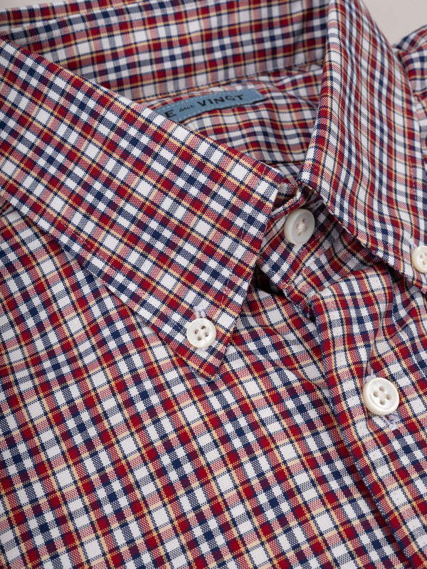 Sale Cabinet Shirt 22 navy red casual plaid