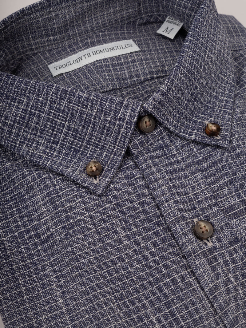 Sale Cabinet Shirt 23 blue grey casual grid check