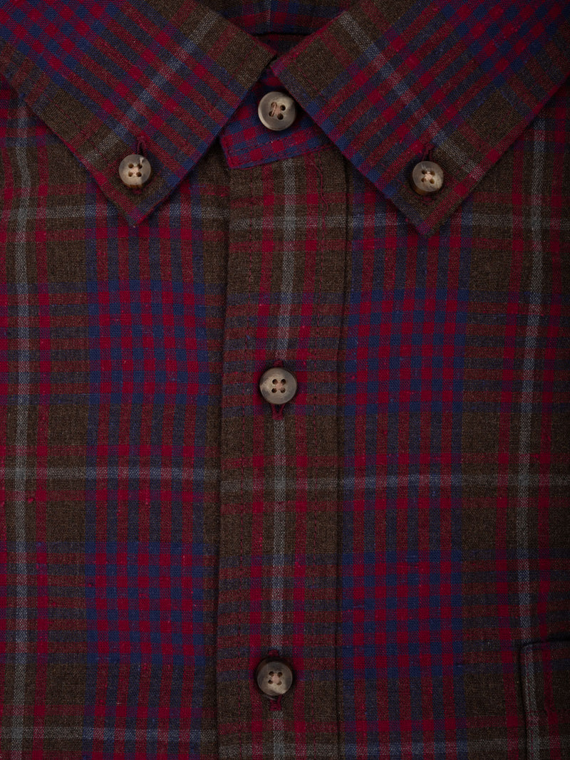 Sale Cabinet Shirt 25 brown red blue casual plaid