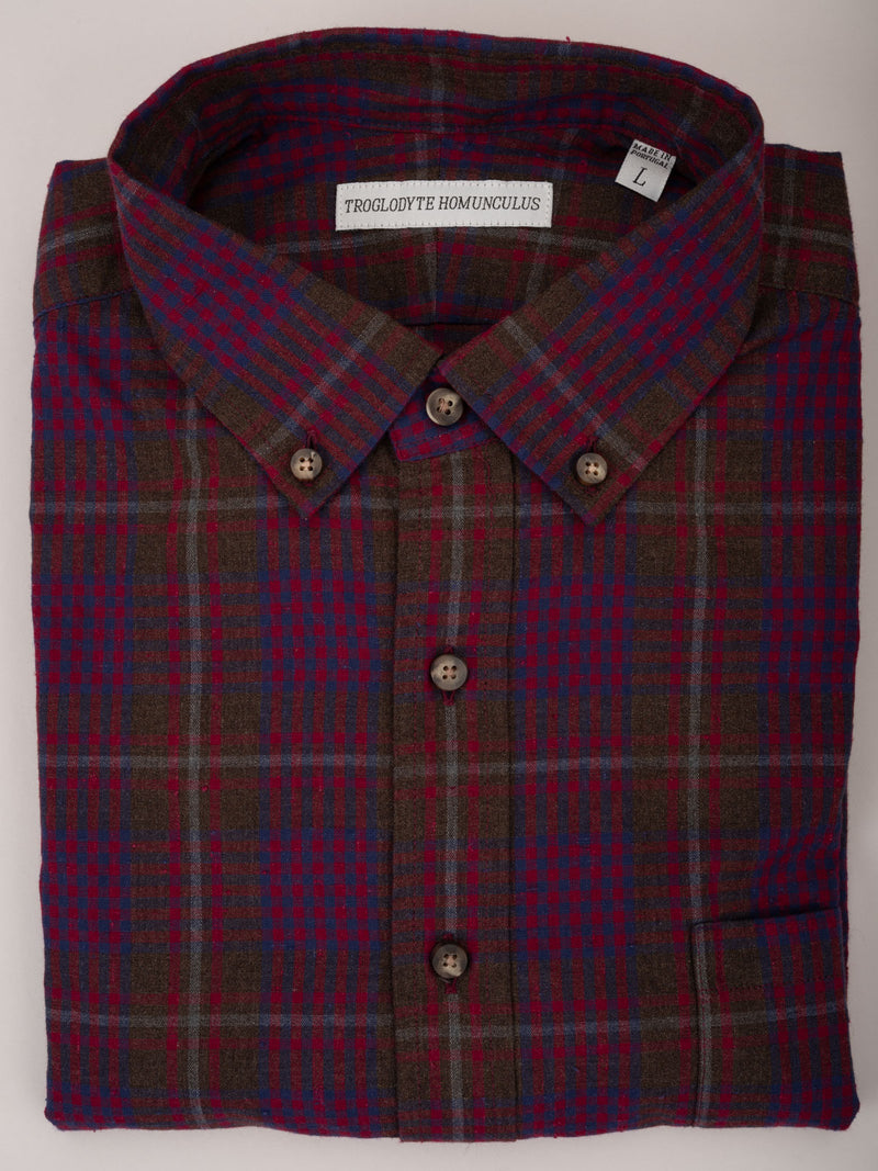 Sale Cabinet Shirt 25 brown red blue casual plaid