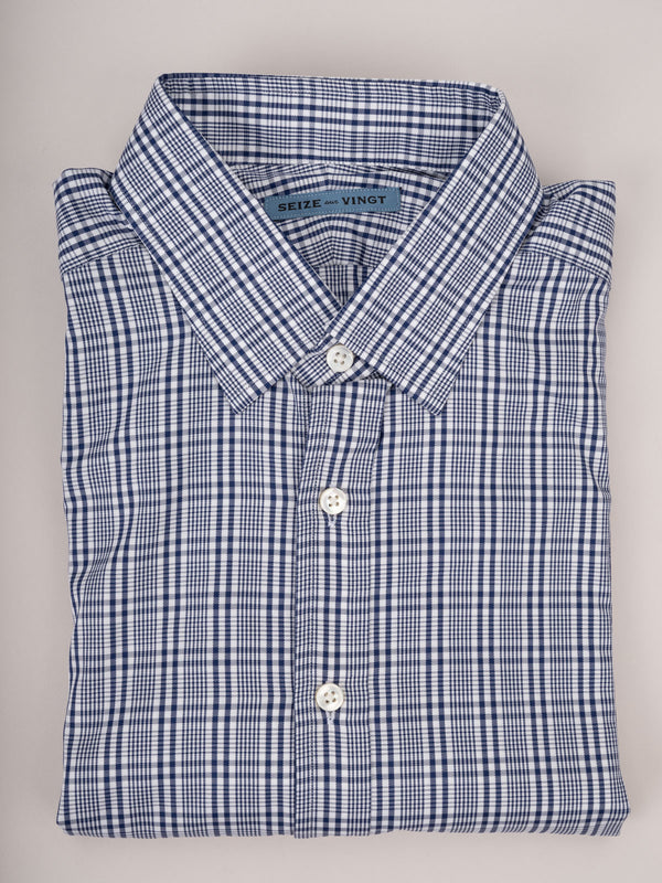 Sale Cabinet Shirt 21 navy white strong plaid