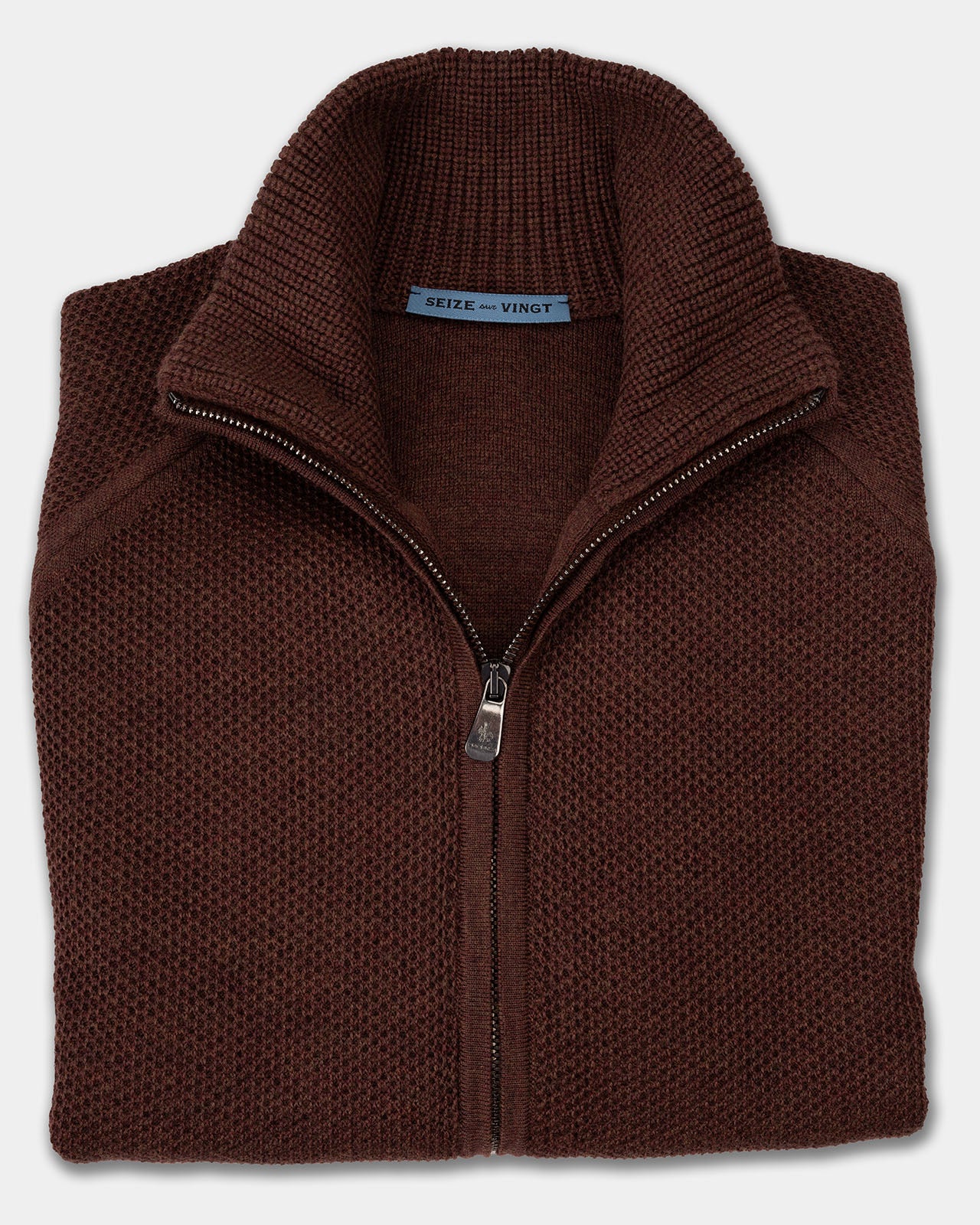 Zermatt Brown Wool Knit Bomber