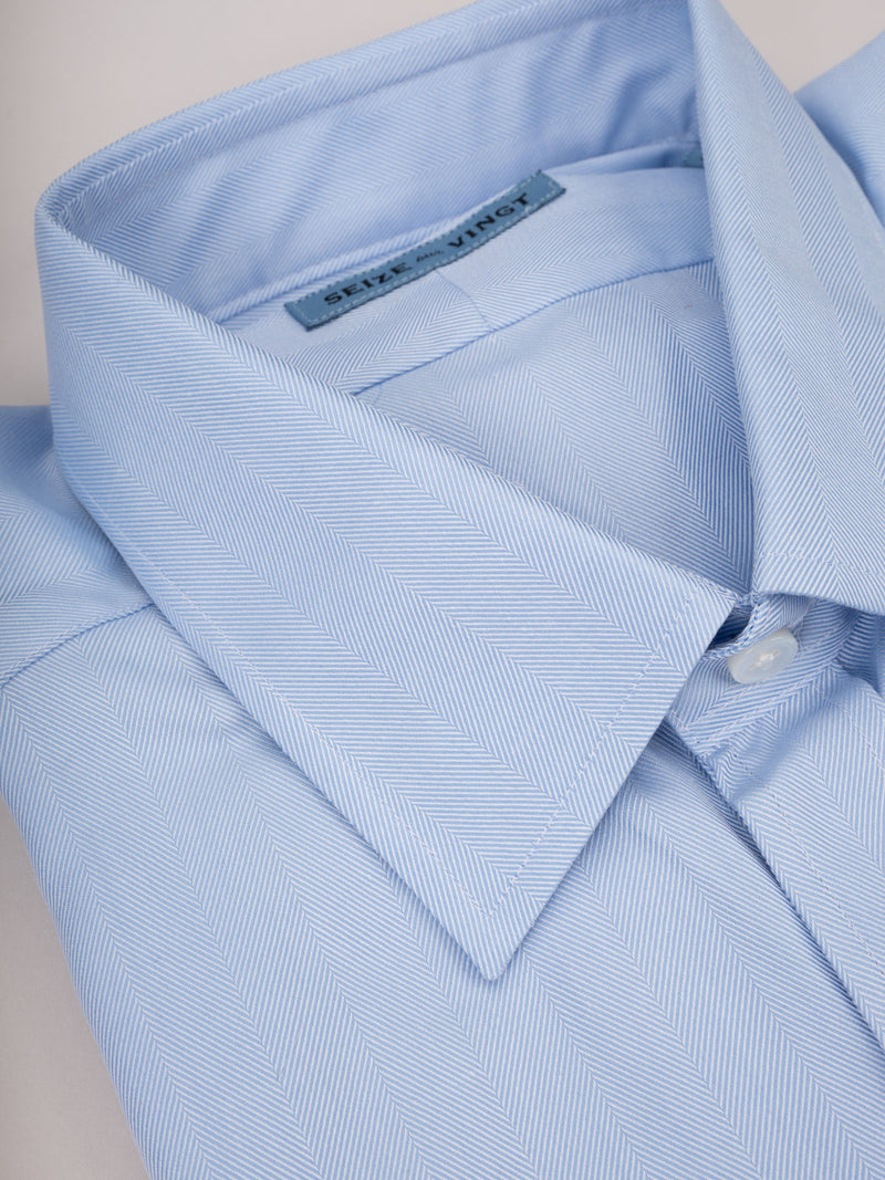 Sale Cabinet Shirt 04 blue herringbone