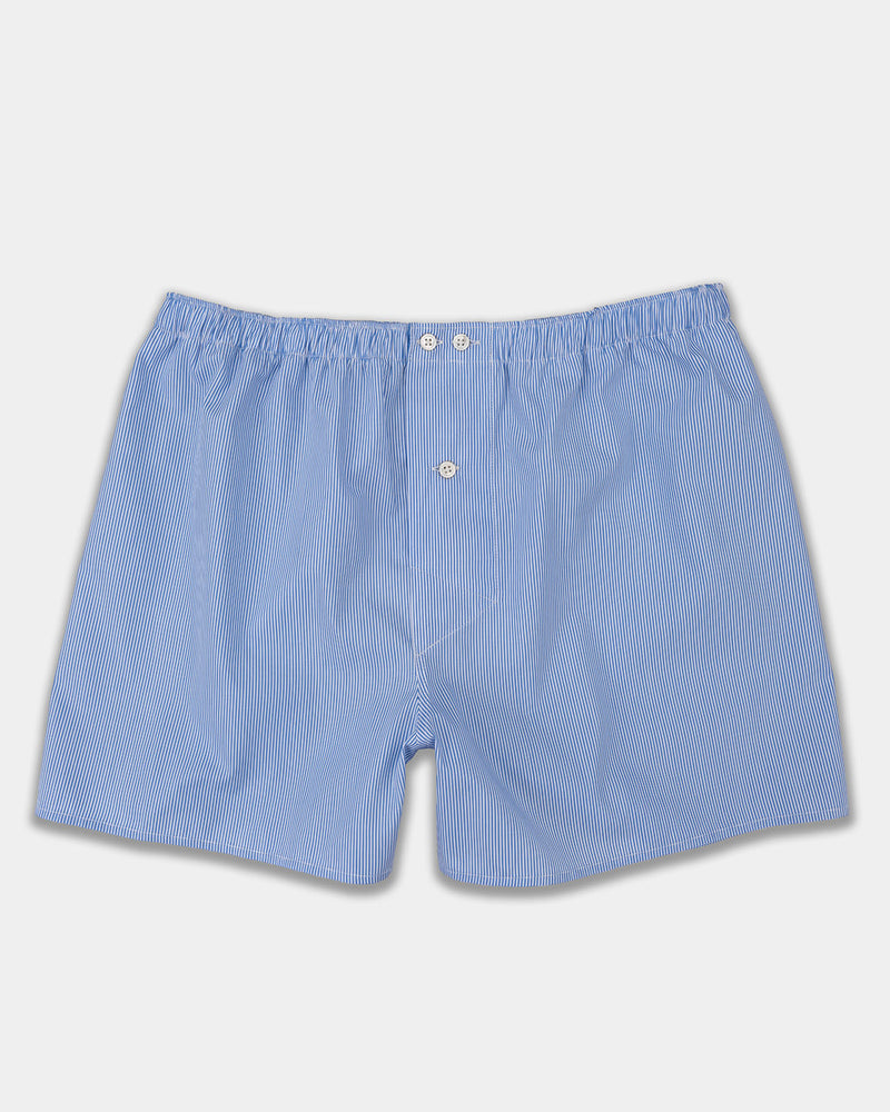 Blue/White Thin Check Boxer Shorts